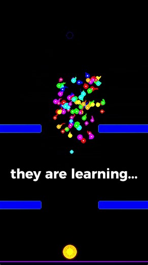 AI Evolution: Gen 1 vs Gen 40 #simulation #ai #programming