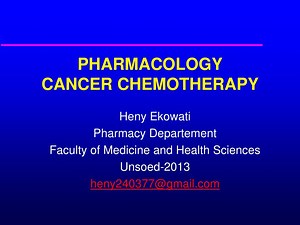 PHARMACOLOGY CANCER CHEMOTHERAPY - SlideServe