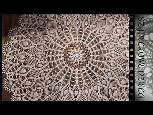 Szydełkowa zielona serweta - średnica ok. 90 cm - tutorial część 1