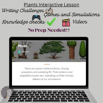 Biology Plants Online Interactive Learning Module- HTML