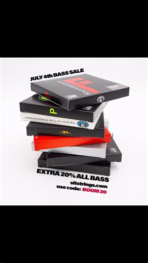 🎸Celebrate with a bang! 🧨Get 20% off all bass strings for the 4th of July! Starting now -> July 8th🇺🇸 Shop at the link in bio! #madeintheusa #sitstrings #bassguitar #guitar | SIT Strings