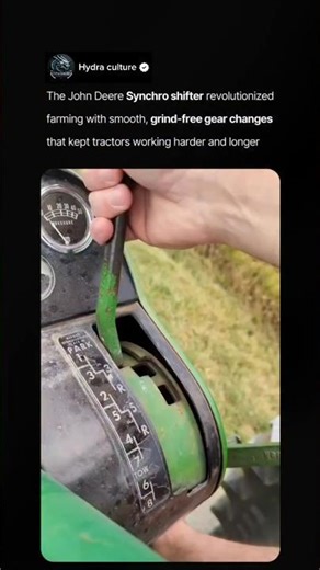 The Gear Shift That Revolutionized Farming: John Deere'sSynchro Shifter #automobile