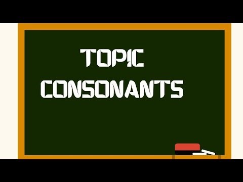 Consonants letters