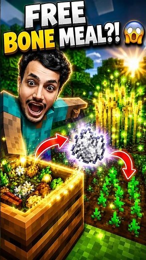 Turn Compost Into FREE Bone Meal! 🌱 | Minecraft Farming Trick #shorts