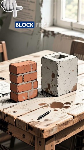 Wall BOQ: Brick vs Block Comparison 🧱 #civilengineering