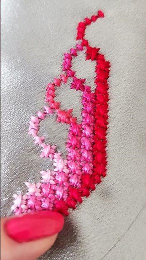 Double Cross Stitch Using Stencil on Satin | How to Do It Beautifully #handbroidery #craftingtime