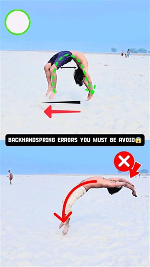 Back Handspring Mistakes ⚠️|#backhandspring #learnflips #shots #youtubeshorts #viral #rajnishflyking