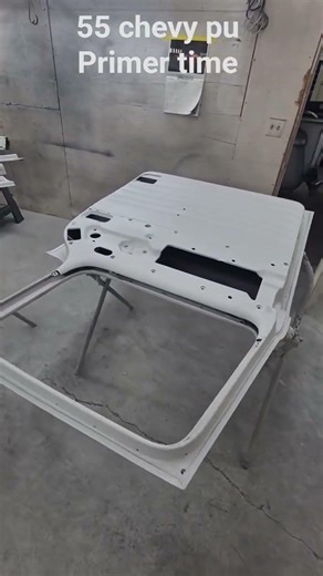 Hell ya lets primer these 55 chevy truck parts !#1955chevpu #bodywork #55chevtruck