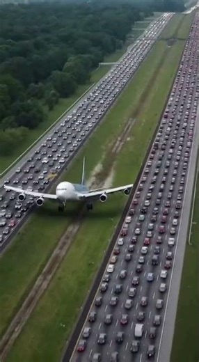 🛬📱 “Drivers Film INSANE Highway Landing — Looks Too Perfect to Be Real!”