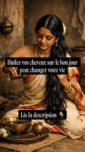 𝑱𝒂𝒚𝒂𝒑𝒖𝒓 on Instagram: "✨ S’huiler les cheveux le bon jour peut réellement transformer votre vie — voici pourquoi… Saviez-vous que vos cheveux sont directement reliés à votre Prāna, à l’énergie lunaire et à votre équilibre émotionnel ? En astrologie védique, chaque jour porte une vibration planétaire. Lorsque vous huilez votre cuir chevelu le jour approprié, vous vous alignez avec les bénédictions de cette planète. À l’inverse, choisir un mauvais jour peut inviter chaleur excessive, stress