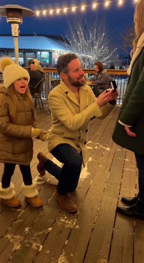 Jealous daughter😭 #proposal #marry #ring #couple #funny