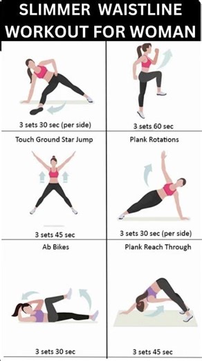 Slimmer waistline workout for woman #motivation #personaltrainer #challenge #sports #funny