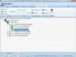 Sistema contable ContaPyme - Acciones sobre centros de costos