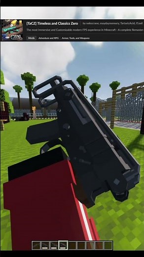 TaCZ Gun Mod | Cold War & Modern Warfare Gun Pack #minecraft #tacz #shorts