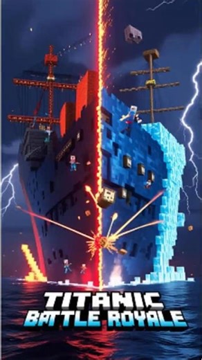 Minecraft Titanic SINKS… into the ULTIMATE PvP Arena! 🚢⚔️ #minecraftshorts #infinityblock