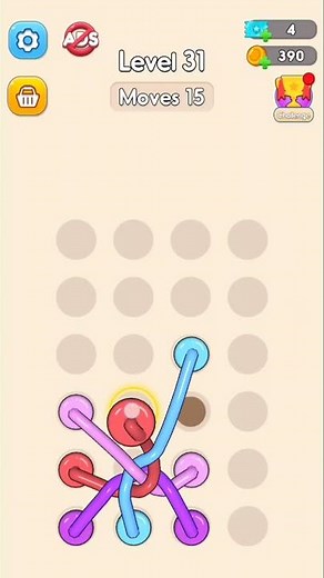 Tangle Rope – Level 31 Solution | Untie Rope Puzzle Walkthrough #TangleRope #UntieRope #Shorts