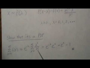 Mean and Variance of a Poisson Distribution