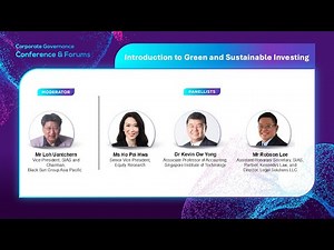 CGW 2024: Panel Discussion | Introduction to Green and Sustainable Investing