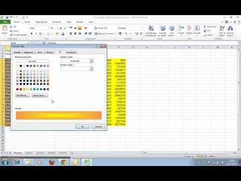 How to Change the Background Color of Cells in Excel 2010