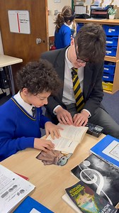 As part our DofE programme, some of our Senior School pupils have been volunteering to read with our Year 5 & 6 pupils📖 Here, Luke is listening to Ege read ‘Runaway Robot’ by Frank Cottrell-Boyce, and helping him understand the author’s choice of language to tell the story📚🧑‍🏫 #queenscollegetaunton #queenscollege #dofe #dukeofedinburgh #taunton #somerset #independentschool | Queen's College, Taunton