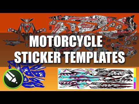 DOWNLOAD FREE | Motorcycle Sticker Templates | CorelDraw Files