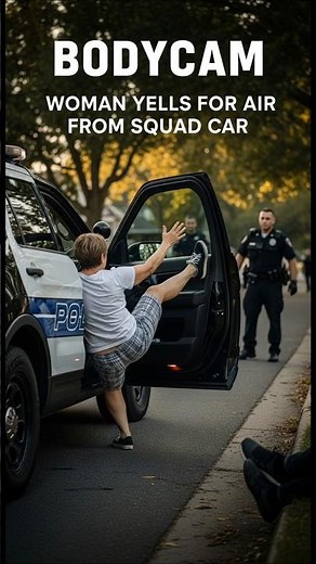 Woman Yells For Air From Squad Car on Bodycam
