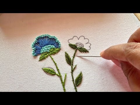 Easy to Follow Needle Work: Beautiful Flower Embroidery Designs for Beginners/ Basic Stitches