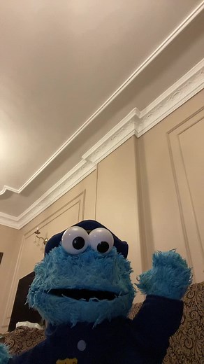 Engaging Puppet Show with Furry Blue Character