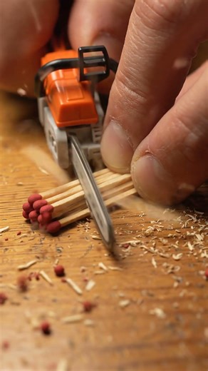 [The Cut Was TOO Smooth 🥰—Mini STIHL Test] -[10] #mini tool test #craftsmanship #satisfying machine