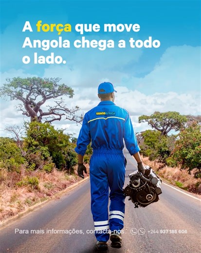 Somos a força que move Angola. Com um call center dedicado, entregas ao domicílio e pagamentos por entidade e referência, temos tudo para impulsionar Angola e para levar até ti o que precisas, de forma mais rápida e segura, com a qualidade e excelência de sempre. Gondoáfrica. A força que move Angola. #Gondoáfrica #PecasAuto #AforçaquemoveAngola | Gondoáfrica Lda.