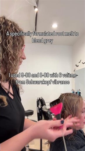 Grey blending tutorial should I make a longer more in depth version? #hairstylist #hairtutorial