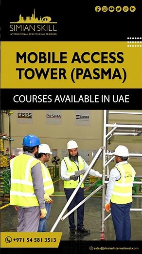 Mobile Access Tower (PASMA) Training Courses #uae #abudhabi #scaffolding #ladder #tower #oilandgas