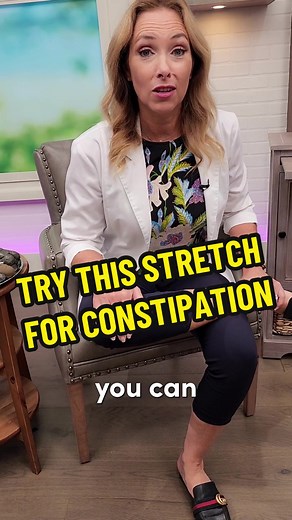 Try This Stretch for Constipation According to Dr. Janine, a recommended stretch for relieving constipation involves targeting the piriformis muscle, which can release pressure on the pudendal and sciatic nerves. To perform this stretch, sit in a chair and place one ankle (either side is fine) on the opposite knee. Then, gently rock back and forth to engage the piriformis muscle. Dr. Janine demonstrates this technique as an effective method for alleviating constipation. Follow for more pooping t