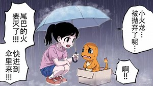 被遗弃在大雨中的小火龙