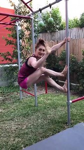 2K views · 36 reactions | Our Olivia has been giving her backyard Funky Monkey Bars a great workout - staying fit and ready for Australian Ninja Warrior this year! . This latest challenge just requires an upright pole on your Funky Monkey Bars for a great bar workout to strengthen your legs and coordination. . We're off to try this new move out ourselves  . Don't forget to share with us and keep us all motivated through ISO | Funky Monkey Bars | Facebook