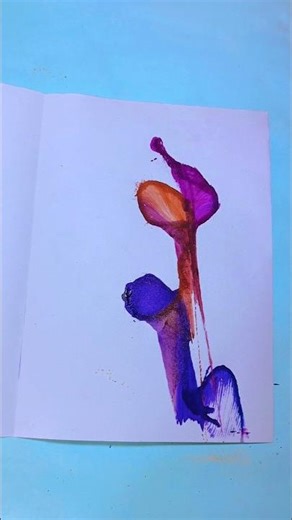 DIY Thread Art 🌈/ String pull Art 😍💕 #shorts #watercolor #threadart #shortsvideo #painting