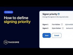 How to define signing priority