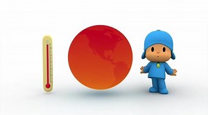 Pocoyo uses his power to change climate change