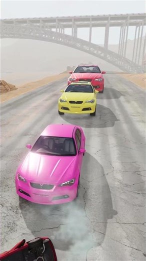 Big & Small Colorful Cars vs Big Hammer #77 | BeamNG.drive