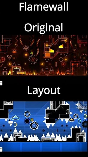 Flamewall: Original vs Layout | Geometry Dash 2.2