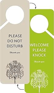 Do Not Disturb Door Hanger Sign,2pack,Double sided,Do Not Disturb Sign for Office, Home, Clinic, Therapists, Hotel, Health Care