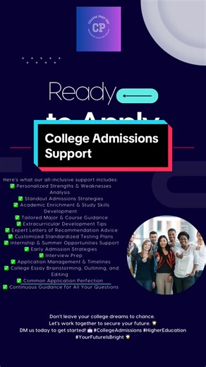 Dreaming of college? 🎓 Let us guide you through the process! From applications to acceptance, College Prep 360 has you covered. 🌟 #CollegePrep #CollegeBound #SeniorYearSuccess