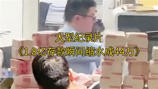 大型纪录片《1.8亿存款瞬间缩水成44万》持续为您播出