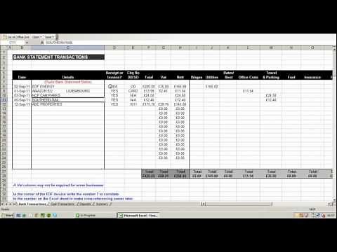 Using an Excel Spreadsheet to Record and Break Down Business Expenses