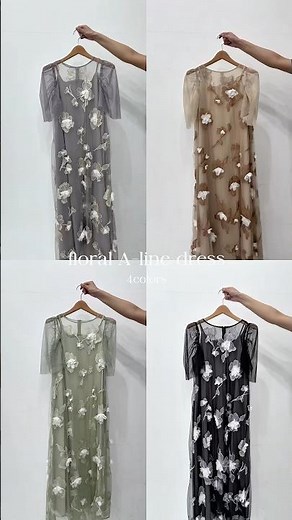 フローラルAラインドレス👗 #オケージョン #オケージョンドレス #お呼ばれコーデ #結婚式 #パーティードレス #結婚式コーデ #tiktok #shorts