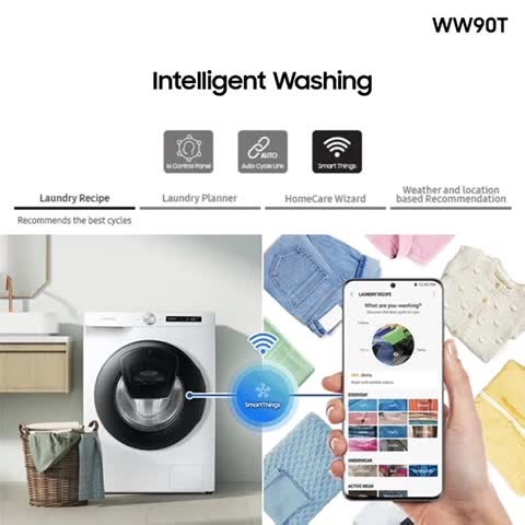 Connect the SmartThings app to your Samsung washing machine where you can monitor and control your washing machine both at home and on the go. This includes setting up a laundry planner and creating a laundry recipe. | Samsung | Facebook