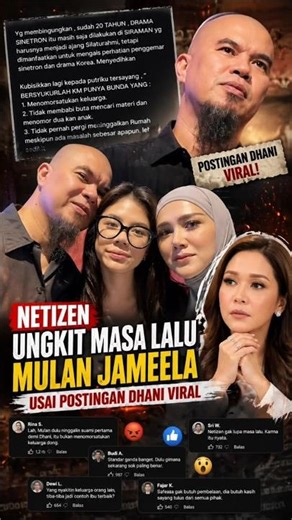 Netizens Bring Up Mulan Jameela's Past After Ahmad Dhani's Post Goes Viral!