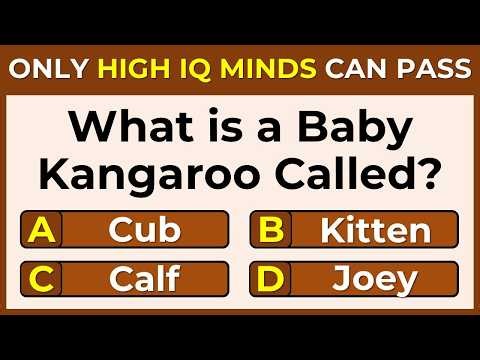 YOUR IQ IS ABOVE 160 IF YOU CAN GET 15 CORRECT | General Knowledge Quiz! #76