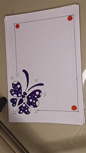 Easy Cute Boarder Design For Project Work Front Page Boarder Design #shorts #viralshorts #viral