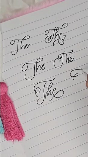 💍 Luxury Wedding Font Calligraphy | Elegant Flourished Word Practice “The” ✍️